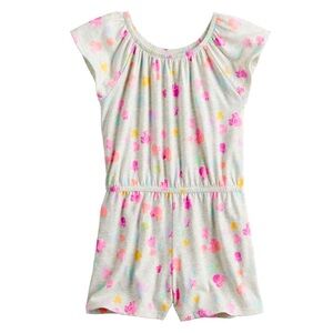 Jumping Beans Minnie Mouse short-sleeve grey romper size 6 girl’s - NEW W/ TAGS